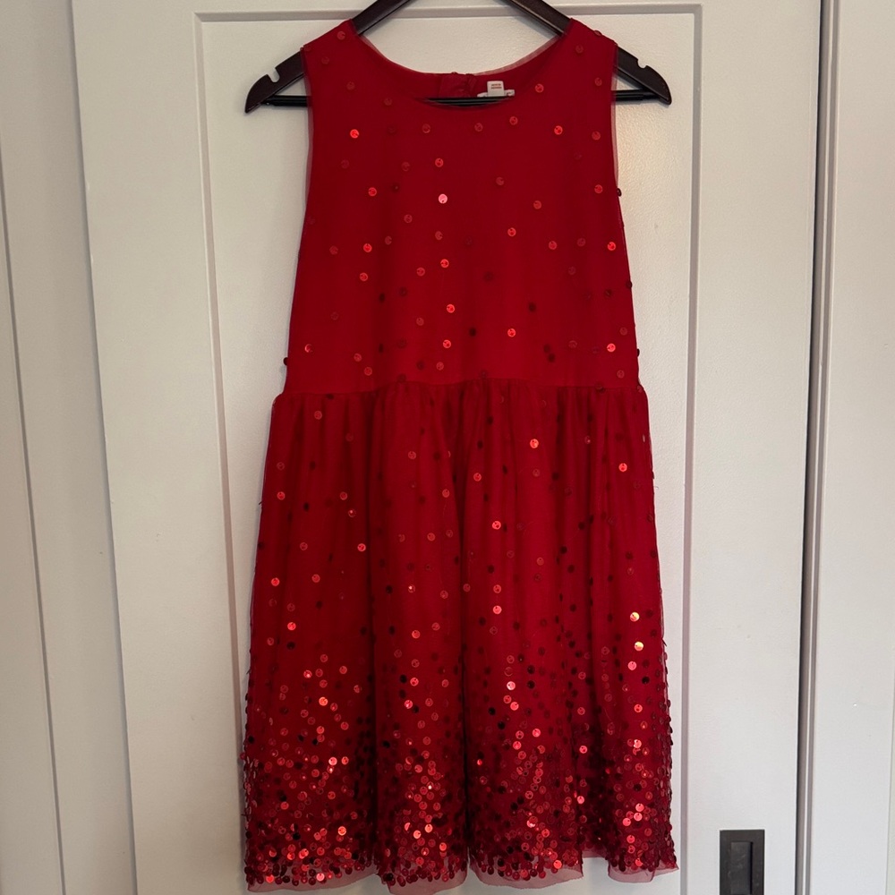 Cat & Jack Red Sequin Kids Formal Dress